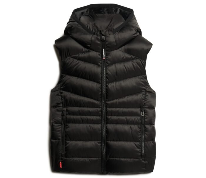 piumino smanicato gilet nero trapuntato Vestirsi come Mercoledì Addams