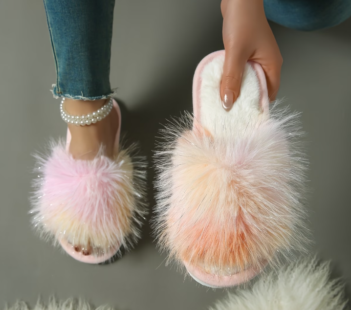 ciabatte pelose per l'inverno