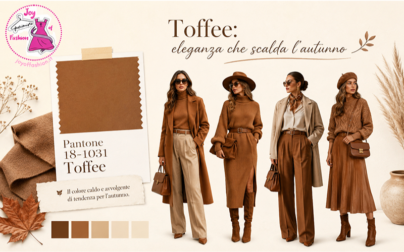 Il marrone caldo e raffinato dell’autunno 2026: Pantone 18-1031 Toffee